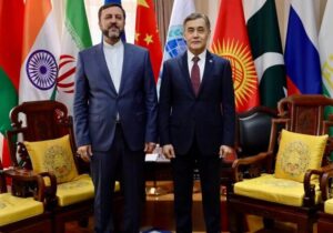 دیدار غریب‌آبادی با دبیرکل سازمان همکاری شانگهای در چین