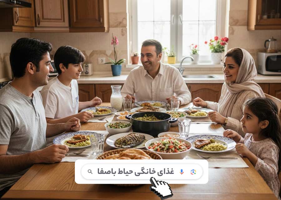 سفارش بهترین غذای های خانگی در تهران از حیاط باصفا غذای خانگی حیاط باصفا