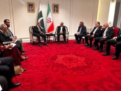 دیدار سران ایران و پاکستان در حاشیه اجلاس سران سازمان همکاری شانگهای