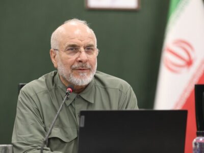 حضور قالیباف در مراسم ترحیم والده رئیس سازمان برنامه و بودجه