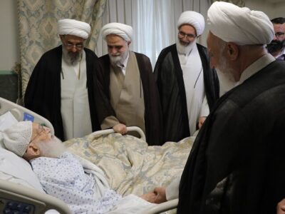 عیادت نمایندگان رهبر انقلاب از آیتالله نوری همدانی
